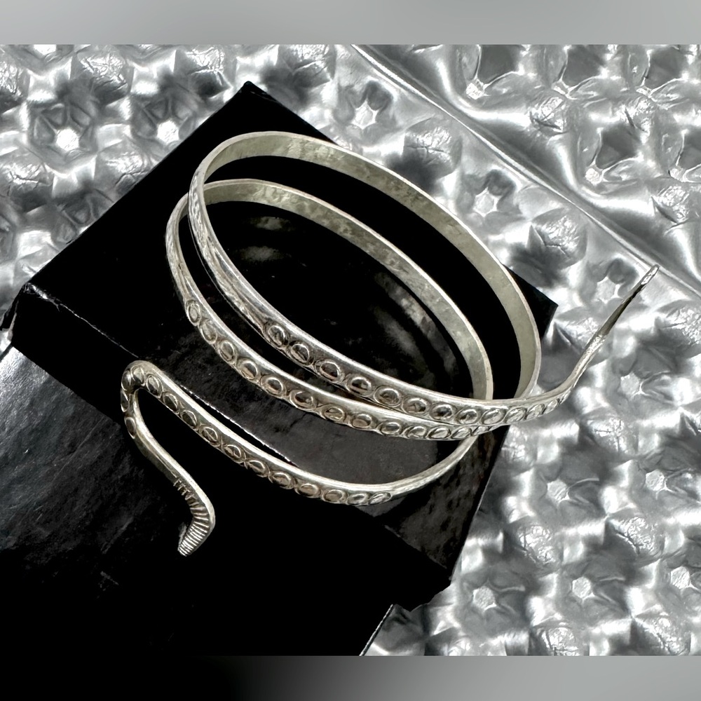 Natalie B Jewelry Serpent Armband in Silver Tone Adjustable Size